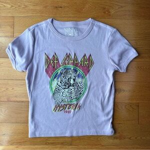 Vinyl Icons Kids Lavender Def Leppard Hysteria Graphic Tee